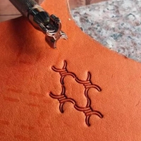 Sceau en cuir, outils de gravure et d'embossage en acier de précision, motifs de cordage, commandes personnalisées acceptées.