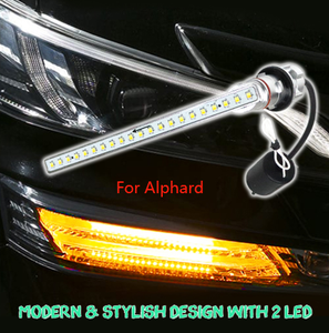 Luz LED de señal de giro delantera, doble color, ámbar, Blanco, flujo secuencial, tiras DRL para Alphard /Vellfire 30 series - Product Image 2