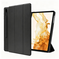 Étui magnétique pour tablette avec fonction de veille/réveil automatique, emplacement pour stylet, protection antichoc pour Samsung Tab S8 Plus X800 X806 12,4 pouces