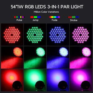 Projecteur <span class=keywords><strong>LED</strong></span> Par Slim Big Dipper LPC018 54x1W RGB 3-en-1 avec télécommande DMX pour éclairage de scène et de fête - Product Image 4