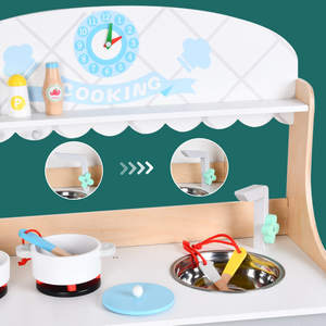 Children's Wooden Plumber Simulation <strong>Kitchen</strong> Toys Set Stove Doll's Cooking Baby Toy 3-Year-<strong>Old</strong> Unisex - Product Image 3