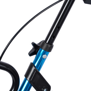 Qinda <b>Rollator</b> Walker Blue 4-Wheel Foldable With Seat And Basket For Elderly Mobility Aid - Product Image 3