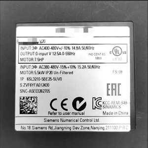 สินค้าใหม่ 6SL3210-5BE25-5UV0 SIMATIC Plc SINAMIC V20 มีสินค้าในสต็อก - Product Image 3
