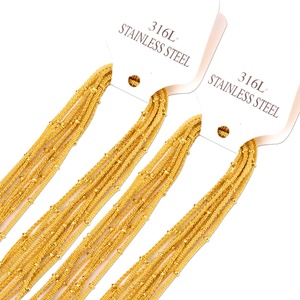 Chaînes de colliers serpent en acier inoxydable couleur or, bijoux de mode, prix de gros, en vrac - Product Image 6