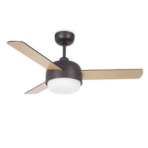 Ventilateur de plafond moderne 52 pouces pour intérieur et extérieur, 6 vitesses, ultra-silencieux, avec télécommande, lumière LED, 3 pales en fer - Product Image 1