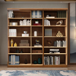 Estantería de madera maciza nueva puerta de cristal de estilo chino tienda contenido Arca moderno contratado estudio tienda contenido librería muebles - Product Image 4
