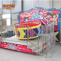 Tagada compact 8 places à vendre avec sièges colorés, manège disco pour parc d'attractions extérieur