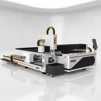 Machine de découpe laser à fibre intégrée 6015 pour tôles et tubes, 6000W, pour grandes plaques et tuyaux jusqu'à 360mm, découpeuse CNC double usage