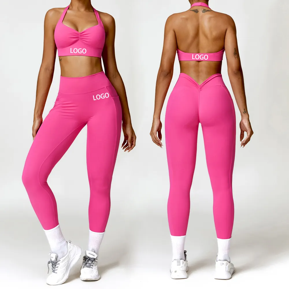 AOLA Wholesale Women Fitness & Yoga Wear Sports Bra And High Waist Leggings Yoga Set For Women