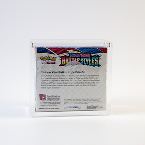 Clear Acrylic Booster Box Display Case for Pokemoned TCG Storage with Magnetic Lid Pre-Assembled Vertical <b>Desktop</b> Rack - Product Image 5