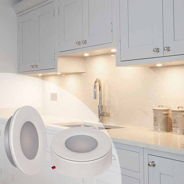 Kitchen Cupboard Led Under Cabinet Light Spotlight Led Puck Lighting Mini Led Downlight