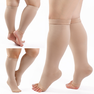 مقاس كبير فئة ضغط 2 20-30 MMHG تخرج ضغط الركبة عالية الدوالي الوريد للممرضات حامل وقت طويل - Product Image 1