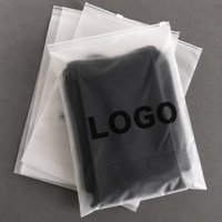 Sacs en plastique givrés personnalisés OEM avec votre logo, recyclables, pour vêtements, emballage et expédition, avec fermeture éclair