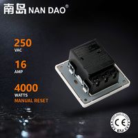 Prise murale universelle NANDAO 16A 250V PRCD avec 2 ports USB, protection contre les fuites, certifiée CE, norme UK/US/EU pour hôpital et domicile