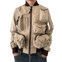 Benutzer definierte Großhandel Hochwertige Fallschirm Fracht Taschen Rippen Bomber jacke für Streetwear Herren