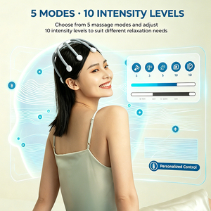 2026 Kopfhautmassagegerät Smart Relax zur Verbesserung des Schlafs Elektrischer Oktopus-Kopfmassagegerät mit Zeitsteuerung & <span class=keywords><strong>TMS</strong></span>-Vibration - Product Image 4