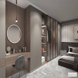 Cuisine moderne modulaire haut de gamme écologique, ensemble complet avec portes en verre <span class=keywords><strong>et</strong></span> comptoirs en quartz pour salle à manger de villa - Product Image 4