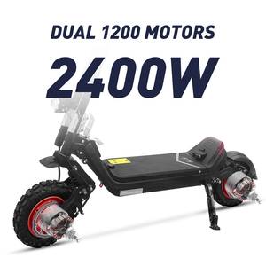 G63 электрический скутер 11 дюймов пневматические внедорожные шины 1200 Вт * 2 двухмоторный съемный аккумулятор - Product Image 3
