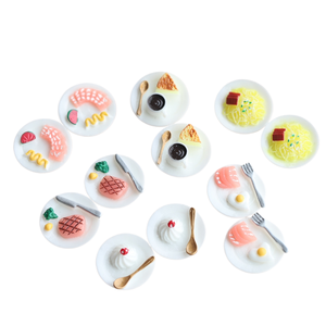 ของเล่นจำลองอาหาร DIY แม่เหล็กติดตู้เย็น อุปกรณ์เสริมสำหรับไลฟ์สด ขายส่งจากโรงงานโดยตรง สเต็ก กาแฟ พาสต้า - Product Image 1