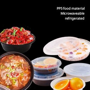 ชามซุปพลาสติกทรงสี่เหลี่ยมมน ขนาด 650 มล. แบบใส สำหรับซื้อกลับบ้าน บรรจุภัณฑ์แบบใช้แล้วทิ้ง พร้อมฝาปิด ใช้กับไมโครเวฟได้ - Product Image 3