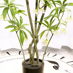 Potted Artificial Trees Ornaments For Home Decoration Artificial Elaeocarpus Flower Tree