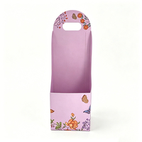 Boîte cadeau pour fleurs, sac d'emballage pour bouquet, boîte à fleurs en papier kraft imperméable, panier floral portable, logo personnalisé, vente en gros