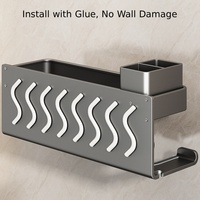 Organisateur universel d'accessoires pour outils capillaires, support mural pour sèche-cheveux, fer à friser et lisseur pour salle de bain