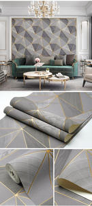 Carta da parati moderna 10M 3D in rilievo carta da parati in pelle scamosciata decorazione da parete velluto <span class=keywords><strong>bordi</strong></span> carta da parati metallica - Product Image 3