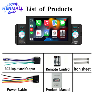 Lecteur MP5 pour voiture Henmall 5 pouces, prend en charge Carplay et Android Auto, WiFi intégré, lecteur <span class=keywords><strong>DVD</strong></span> pour voiture - Product Image 6
