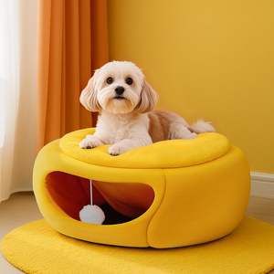 Factory Supply Birne Cartoon Haustier bett Flauschige Kunst pelz Katzen nest Wasch bare abnehmbare Abdeckung Haustier betten - Product Image 5