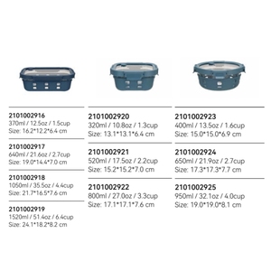 IKOO Bộ Hộp Cơm Trưa Có Thể Xếp Chồng Lên Nhau Có Nắp Kính Đựng Thực Phẩm Thời Trang An Toàn Cho Lò Vi Sóng Và Lò Nướng - Product Image 2