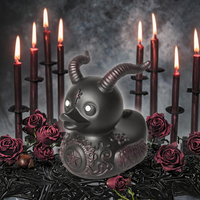 Statue Gothique Punk Noire en Résine, Satanique, Religieuse, Horreur, Rock, Décoration d'Halloween, Cadeau, Imprimée en Letterpress