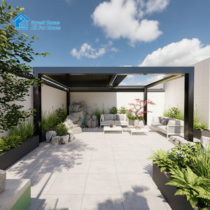 Pérgola Retráctil Motorizada <span class=keywords><strong>de</strong></span> Aluminio Bioclimática Sweet Home, Estructura Impermeable y Estable, Larga Vida Útil, Casa <span class=keywords><strong>de</strong></span> Verano - Product Image 5