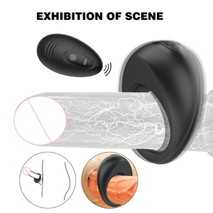 anneau de retard avec télécommande, jouet sexuel <span class=keywords><strong>pour</strong></span> adultes, pénis, éjaculation, <span class=keywords><strong>sexe</strong></span> vibrant à 10 modes, nouveau, 2022 - Product Image 5