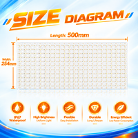 Feuilles LED découpables IP67, feuille LED DC24V dimmable 6000K 242LED, panneau rétroéclairant à diffuseur de surface, feuille LED pliable, CRI élevé 90