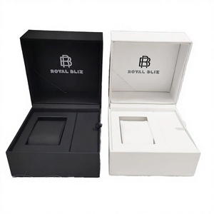Wholesale Custom Logo Gold Foil Stamping Recyclable Square Leather Watch <b>Display</b> <b>Box</b> Fast Delivery - Product Image 3