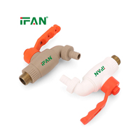 Robinet mural en plastique IFAN NBR 15884, raccord de tuyau d'eau, robinet en plastique PPR