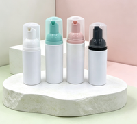 Bouteilles à pompe moussantes roses et blanches pour nettoyant visage cosmétique, savon pour cils, mousse 30 50 60 80 100 120 150 180 200 250 300ml