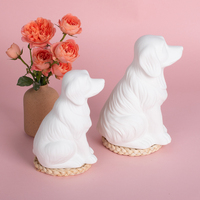 Urna de cerámica para mascotas con forma de perro 3D de 400ml y 700ml, cenizas de cremación, ataúd de cerámica para mascotas de calidad conmemorativa para perros