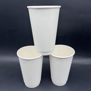 12/16oz doppia parete bianco cartone di <span class=keywords><strong>carta</strong></span> tazza di caffè con coperchio PS tazza di caffè <span class=keywords><strong>bicchieri</strong></span> caldi - Product Image 4
