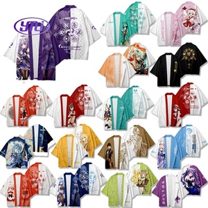 Genshined 66 Styles Yaoyao Japonais Cosplay Haori Kimono Anime Costume Klee <span class=keywords><strong>Hutao</strong></span> Venti Summer Coat Anime T-Shirt Polyester - Product Image 1