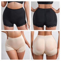 Ropa Interior Moldeadora Transpirable para Mujer, Tallas Grandes, con Relleno Artificial para Glúteos, Control de Abdomen, Levantador de Glúteos Acolchado, 2 Piezas
