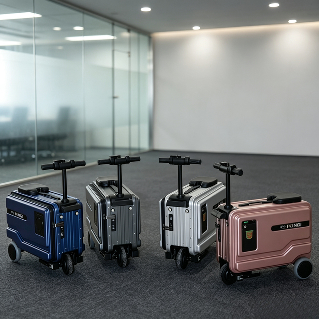 Smart Convertible Rideable Electric Suitcase Airline Approved Passenger Carrying Travel Luggage With Laptop Compartment