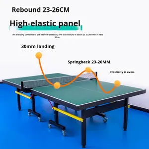 Green New Model Foldable Indoor Moveable Portable <strong>Ping</strong> <strong>Pong</strong> <strong>Table</strong> 25mm HDF Manufacturer Wholesale Direct Sale - Product Image 3
