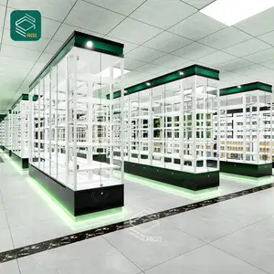 Wooden Display Case Wooden Glass Display Cabinet Counter Display Tobacco Smoke Shop Showcase