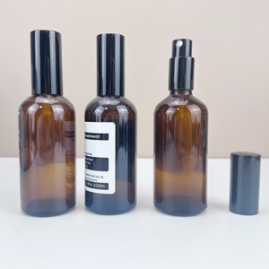 30ml 50ml 100ml Amber Black Frosted Glass Cosmetic Serum Dropper Bottles Tube with Dropper Spray Lid - Product Image 6