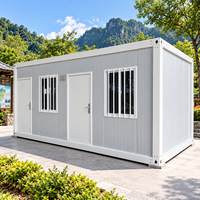 Bureau de chantier préfabriqué, installation rapide, structure en acier imperméable, maison modulaire en conteneur détachable