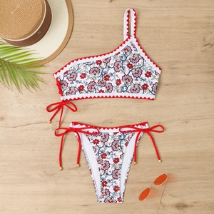 Nuevo Bikini Micro Sexy para Mujer 2025, Tanga con Estampado Floral, Traje de Baño de Dos Piezas con Push-Up y Hombro Descubierto, Ropa de Playa - Product Image 2