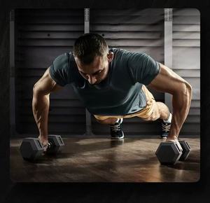 Nhà Máy Trực Tiếp Đúc Sắt Hex Quả Tạ Đặt Cao Su Tráng Vai Cánh Tay Tập Thể Dục Quả Tạ Cho Cơ Thể Và Chân Đào Tạo - Product Image 6