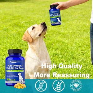 Olio di Pesce Puro <span class=keywords><strong>Omega</strong></span> 3 OEM ODM per Cani, Integratore per Pelle e Pelo Ricco di EPA + DHA con <span class=keywords><strong>Omega</strong></span> 3, <span class=keywords><strong>6</strong></span> e 9 - Product Image 6